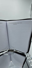 Load image into Gallery viewer, God Is My Strength and Power Journal with Sister You Hold the Key Zipper Pull