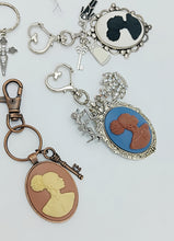 Load image into Gallery viewer, Sister You Hold the Key Handbag Cameo Key Charms -Large