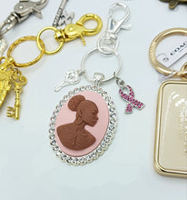 Load image into Gallery viewer, Sister You Hold the Key Handbag Cameo Key Charms  -Large
