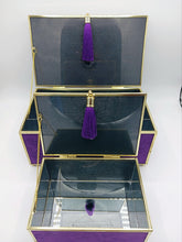 Load image into Gallery viewer, Sister You Hold the Key Jewelry Keepsake Boxes Set of 3 (Glass, Brass &amp; Velvet)
