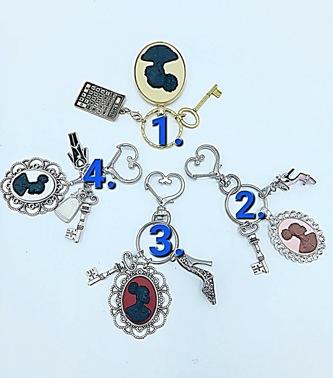 Sister You Hold the Key Handbag Cameo Key Charms - Medium